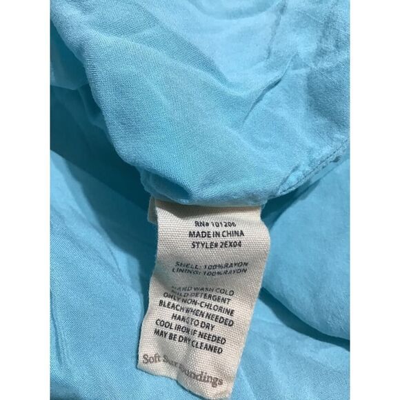 Soft Surroundings Blue Textured Rayon Tunic Top - Picture 6 of 7